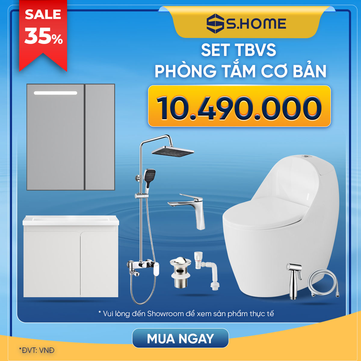 Combo Thiết Bị Phòng Tắm Hiện Đại 10.490K